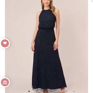 Adrianna Papell Art Deco Blouson Dress